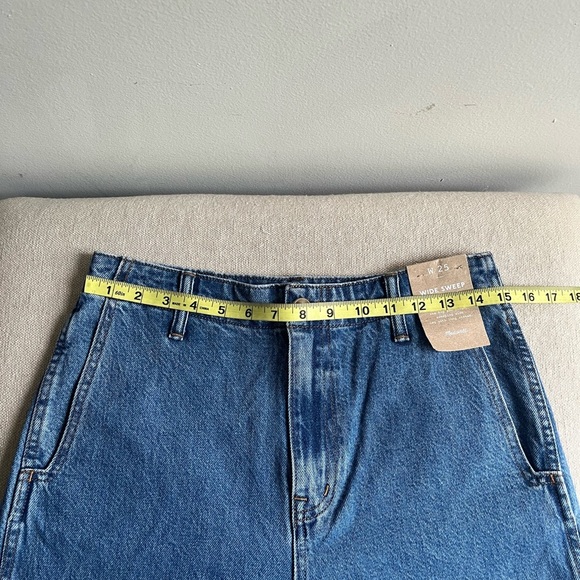 NWT! MADEWELL Wide-Sweep Denim Trousers in Dowe Wash Size 25 - Picture 6 of 7